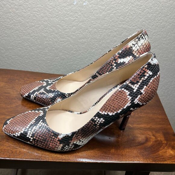 Nine West Pumps Womens Python Snake Print Pointed Toe Stiletto Heels size 9M - Picture 8 of 15